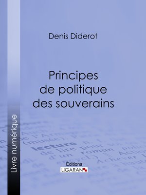 cover image of Principes de politique des souverains